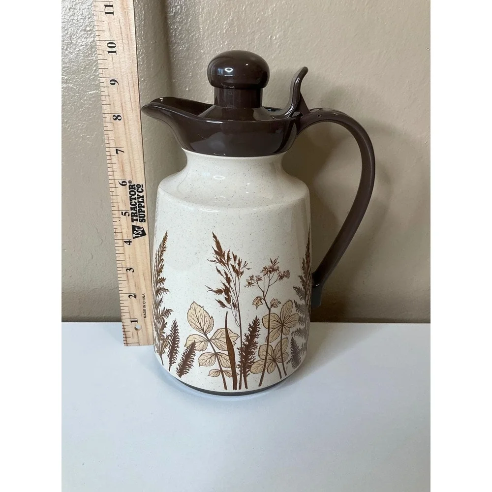 Emsa Isolier Star Vintage Coffee Pot Thermos‎ Carafe Glass Lined Country Retro